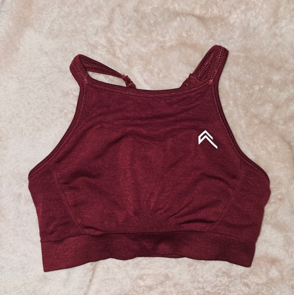 Oner Active- Effortless Seamless High Neck Bralette - rosewood small